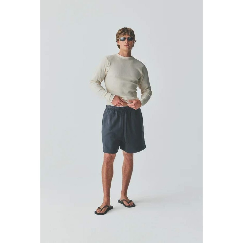 Elwood Sweat Shorts Organic Cotton Fleece Vintage Black M Normcore Casual - Picture 15 of 15
